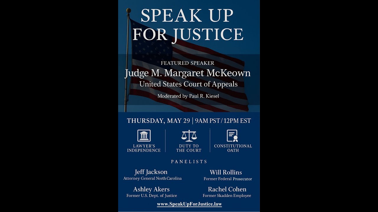 Speak Up For Justice May 29, 2025