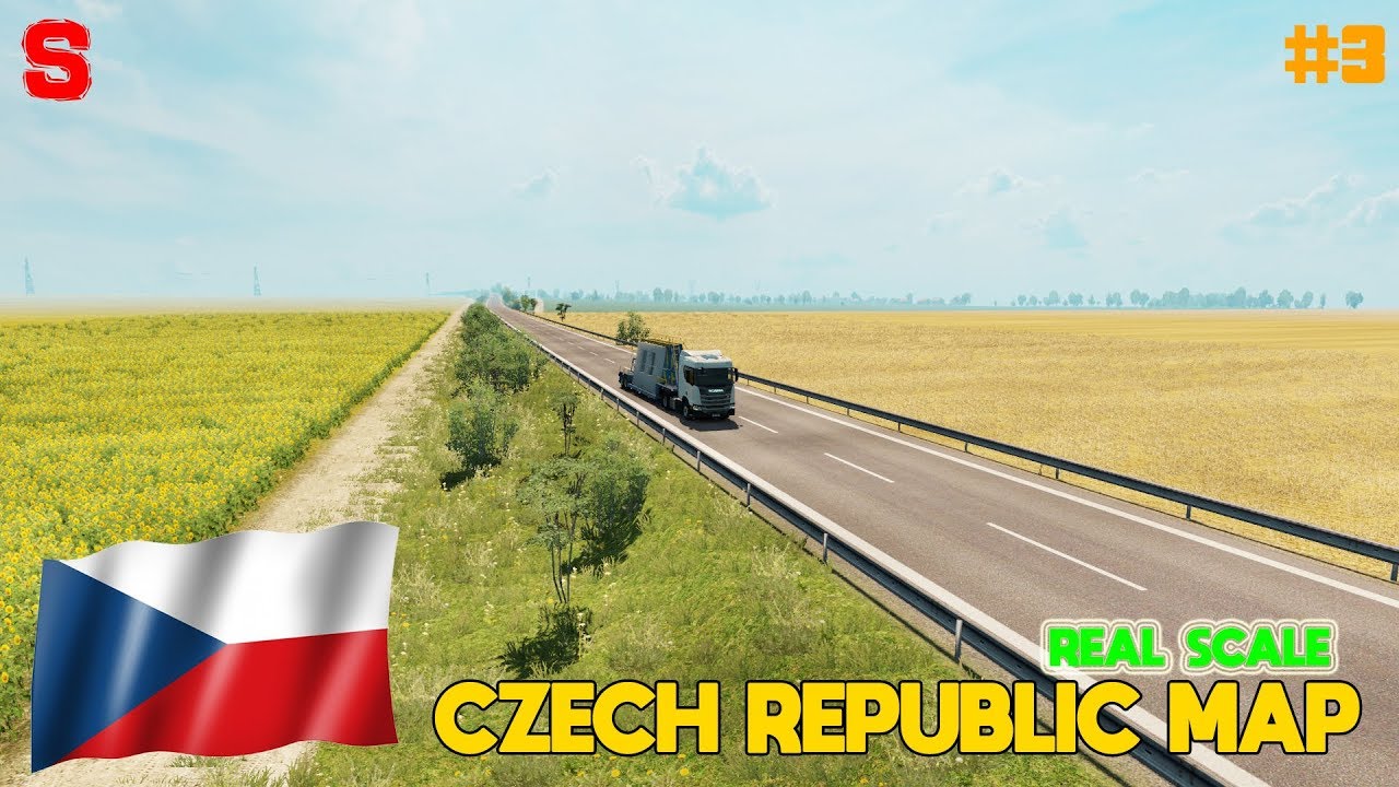 CZECH REPUBLIC MAP real-scale (DEMO) #3 - SiMoN3 ETS2