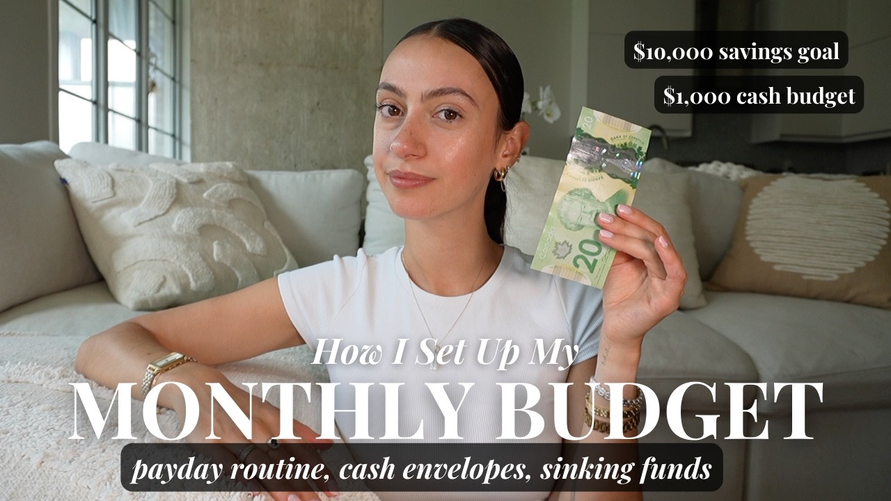 How I Budget For A New Month: cash budget, saving & investing goals + what I spent | Monthly Money