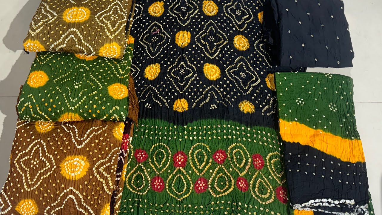 Cotton satin multi suit matierla