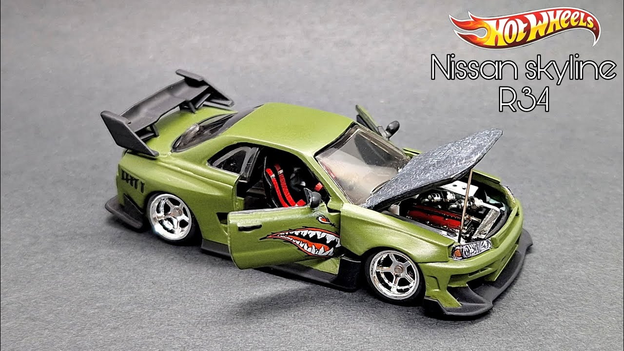 кастомный обвес Hot Wheels Nissan Skyline R34 Hycade