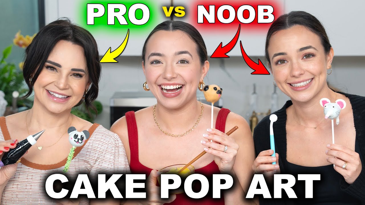 Cake Pop Art Challenge ft. Rosanna Pansino! (PRO vs NOOB) - Merrell Twins