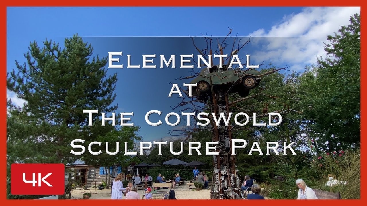 The Cotswold Sculpture Park. The Elemental Exhibition 30th August, 2020. The Car in the Tree