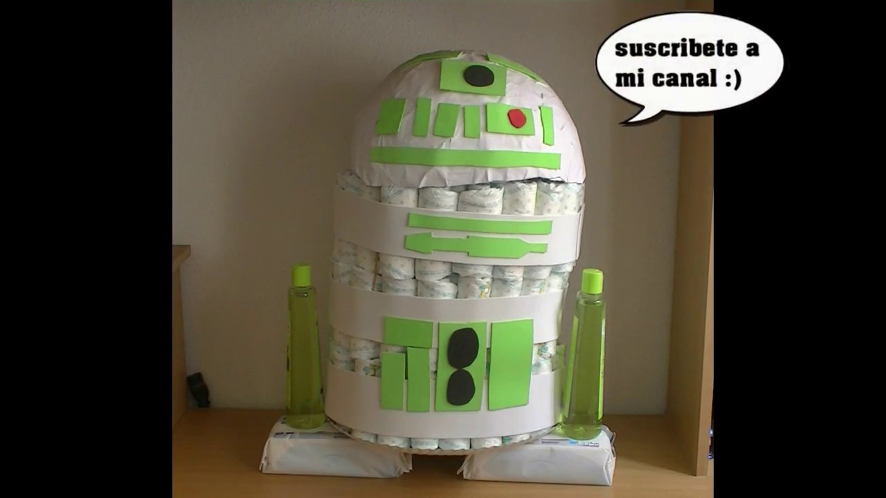 Tarta de pañales de  R2D2, parte I