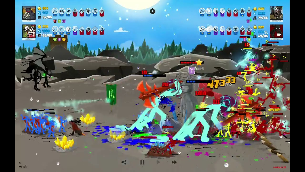 Play 2v2 match with your friends in Stick War Saga part 3