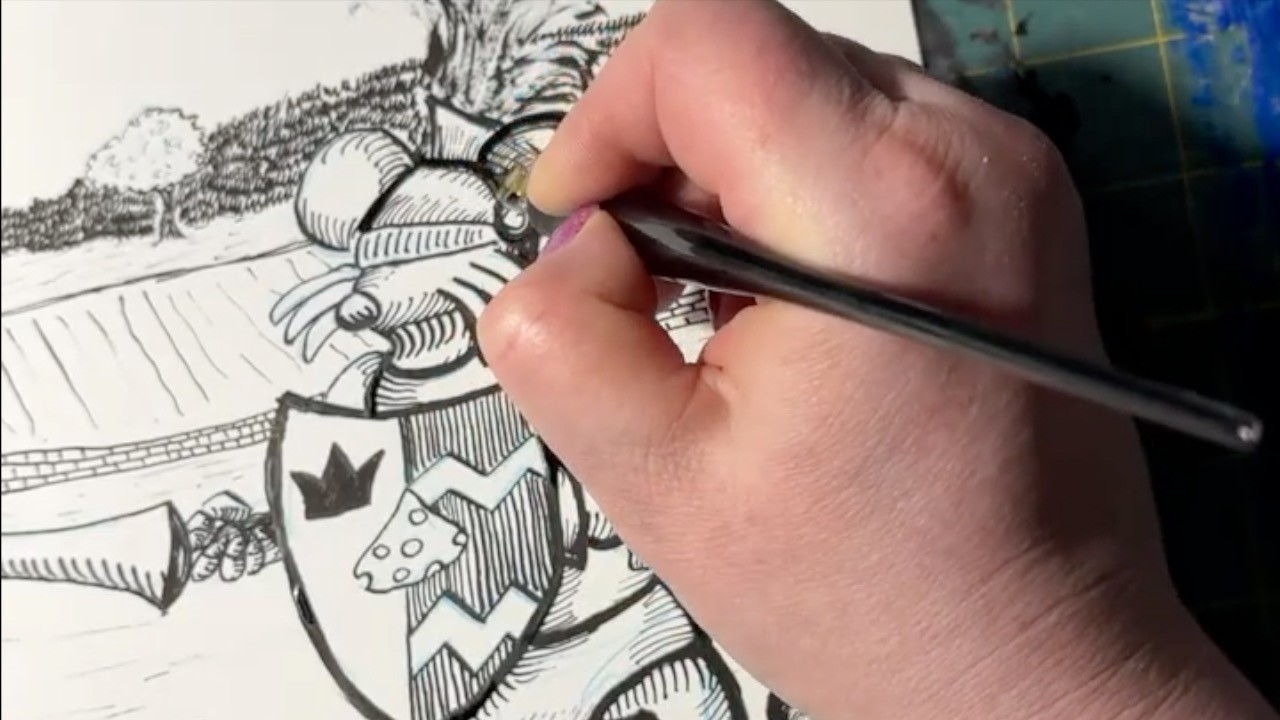 Drawing stream - Myles Maarav's Pursuit of Happiness: K is for Knight