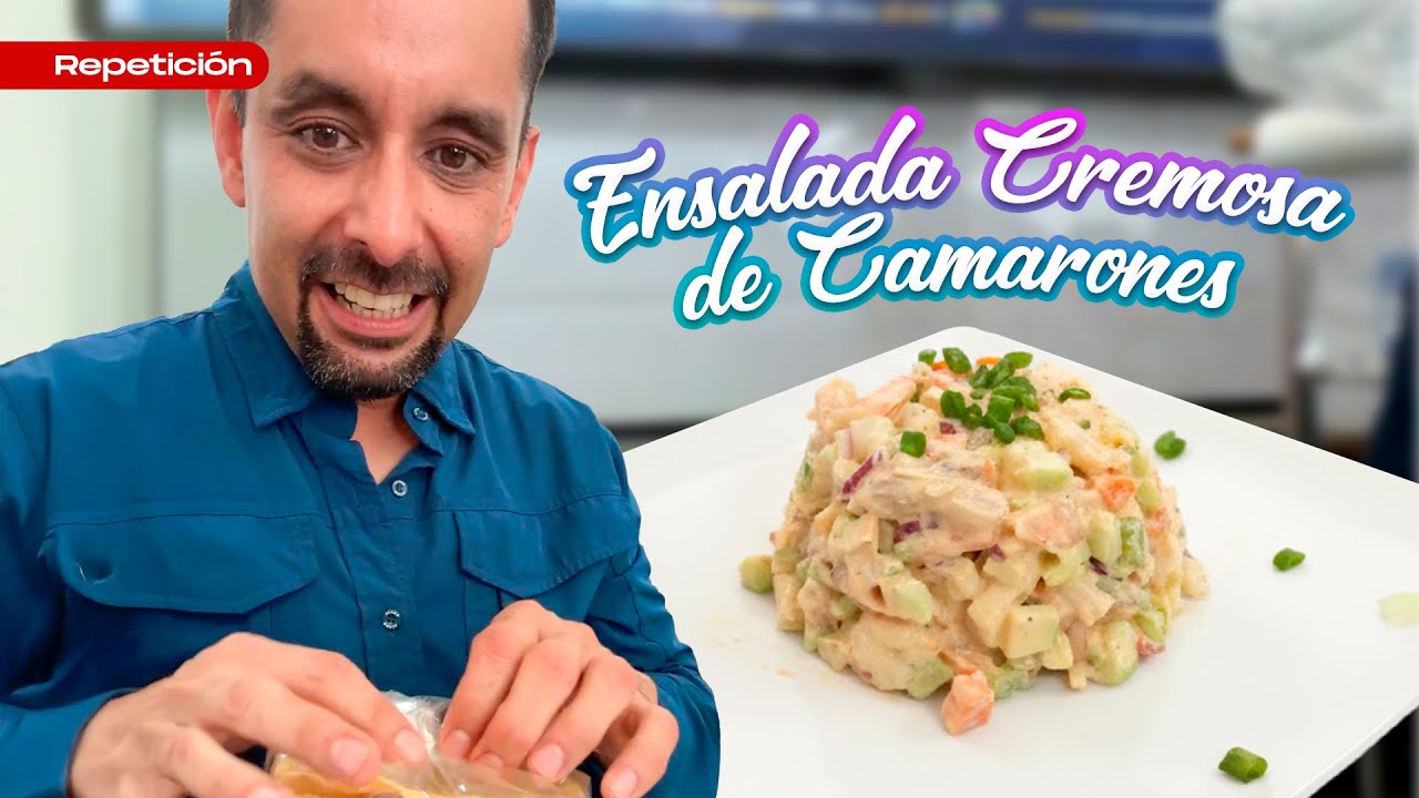 Receta de Ensalada Cremosa de Camarón — con Chipotle, Manzana y Pepino | Chef Juan Ángel