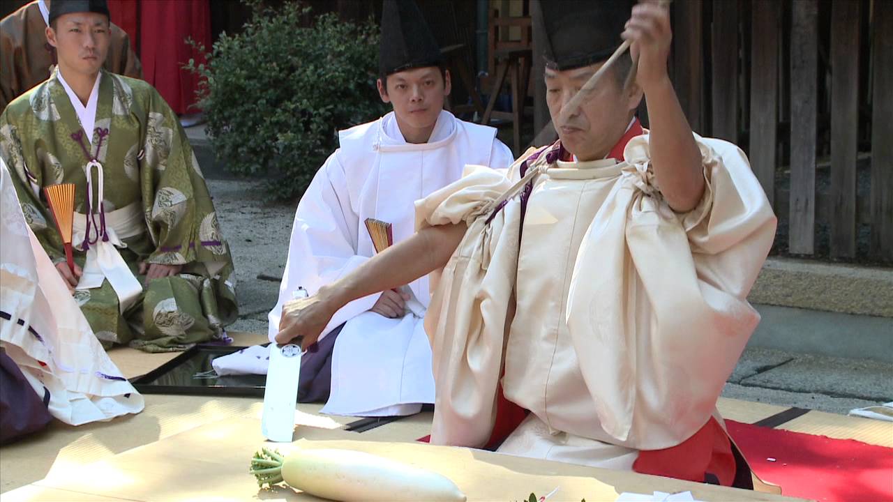 式包丁　家元 一條流庖勝兼道「菊と大根」