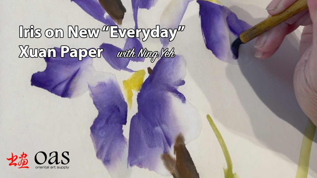 Chinese Painting Iris on New 