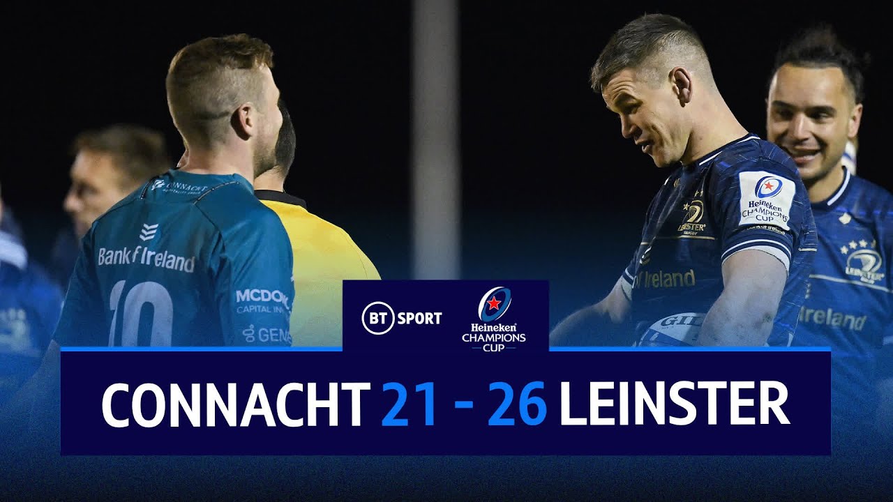 Connacht vs Leinster (21-26) | Hosts Dig Deep In Galway To Keep Tie Alive | Champions Cup Highlights