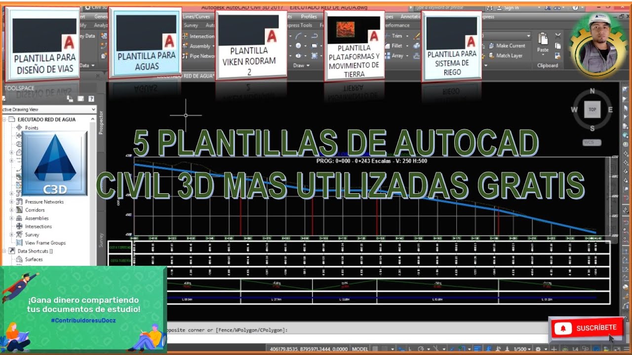 PLANTILLAS MAS USADAS EN CIVIL 3D GRATIS