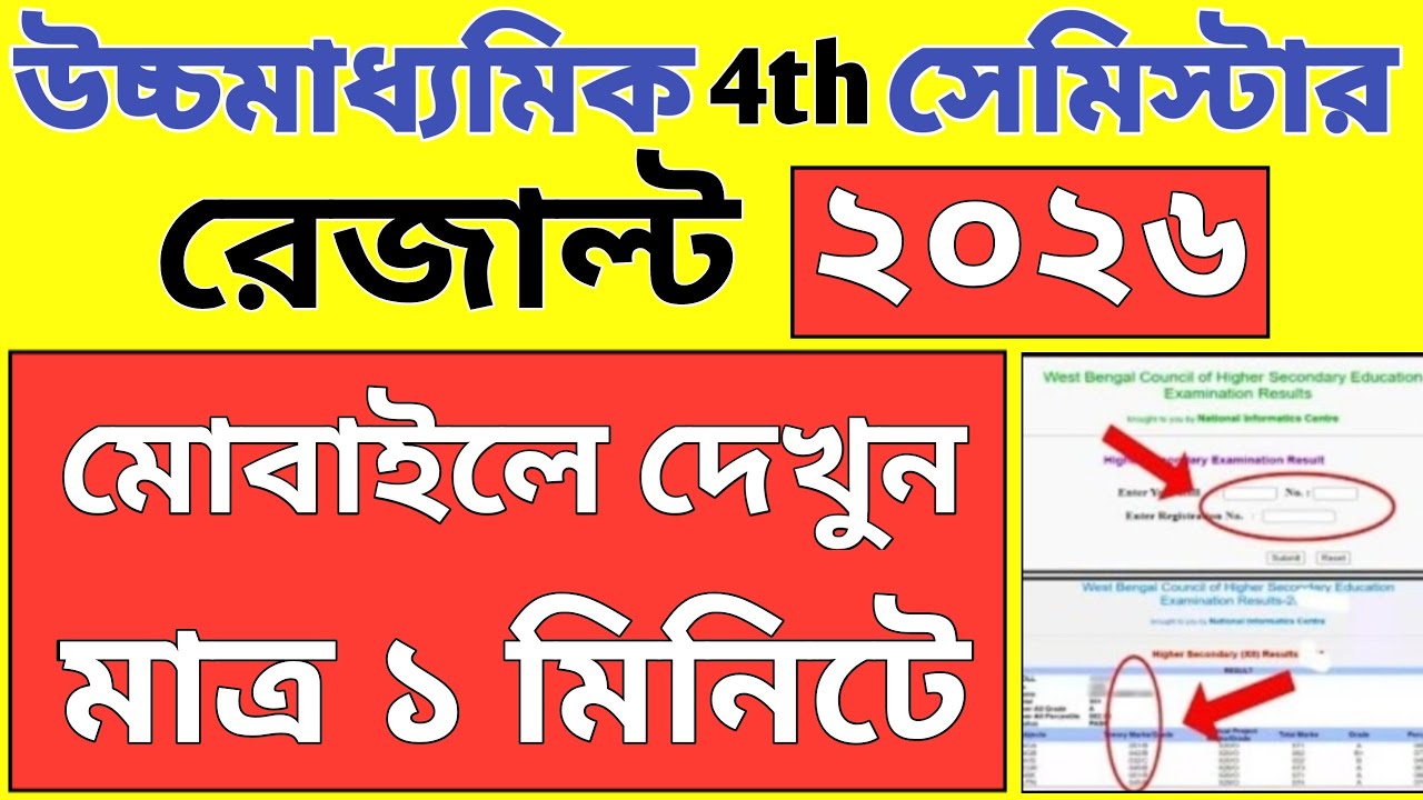 HS 4th Semester Result Kivabe Dekhbo | hs 4th semester result check | class 12 4th semester result
