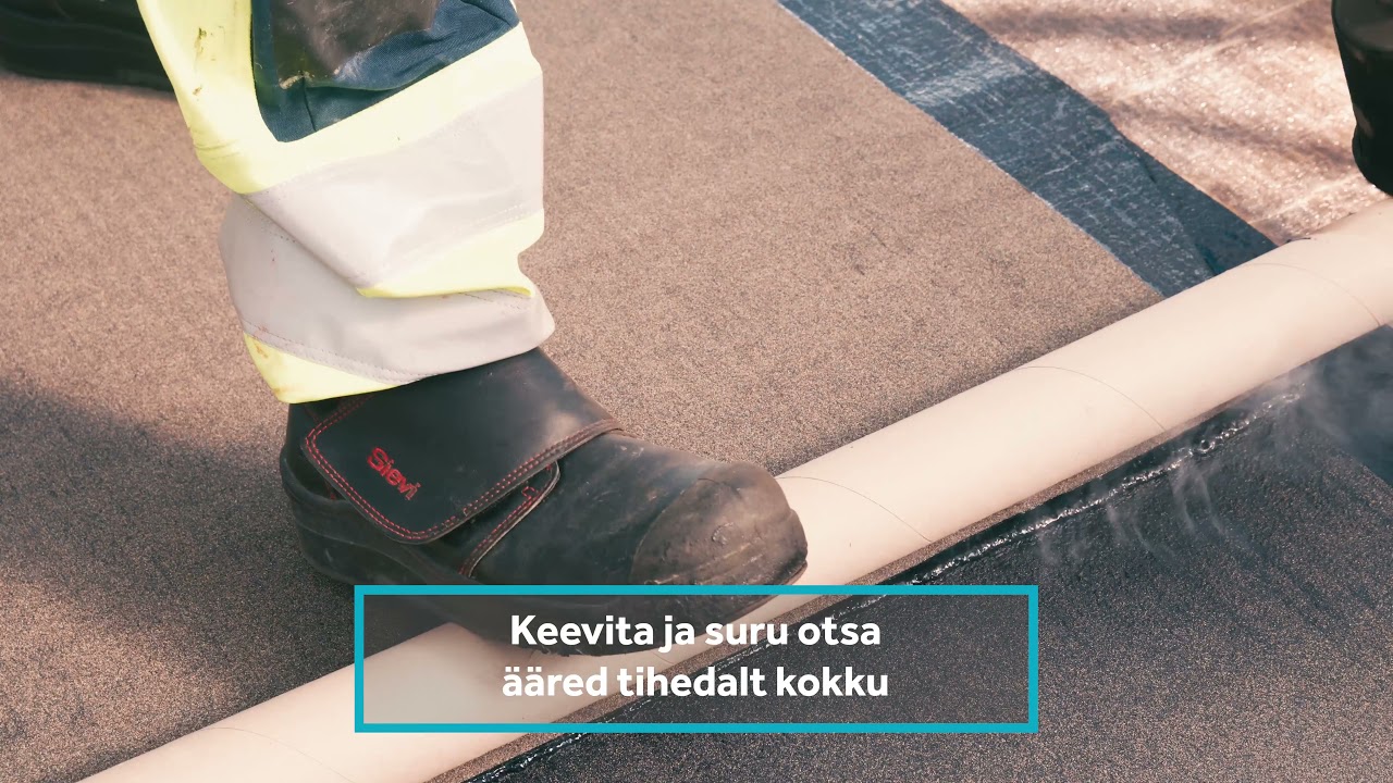 Kummibituumenrullmaterjali keevitamine