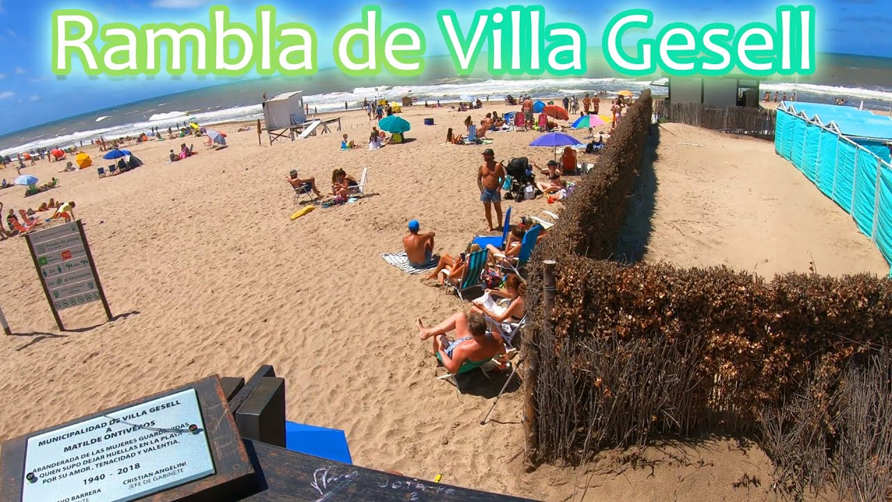 4K Caminando por La Rambla de Playa Villa Gesell - virtual tour