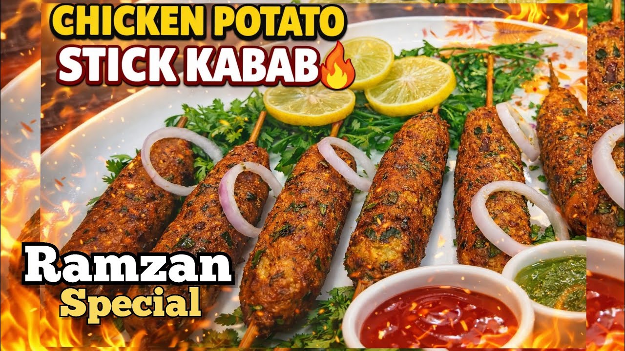 Chicken Potato Stick Kabab at Home | Quick & Easy Snack Recipe 🔥 | Atan Vlogs