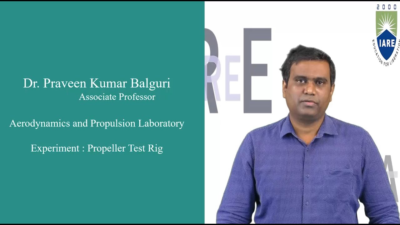 PROPELLER TEST RIG by Dr  Praveen Kumar Balguri