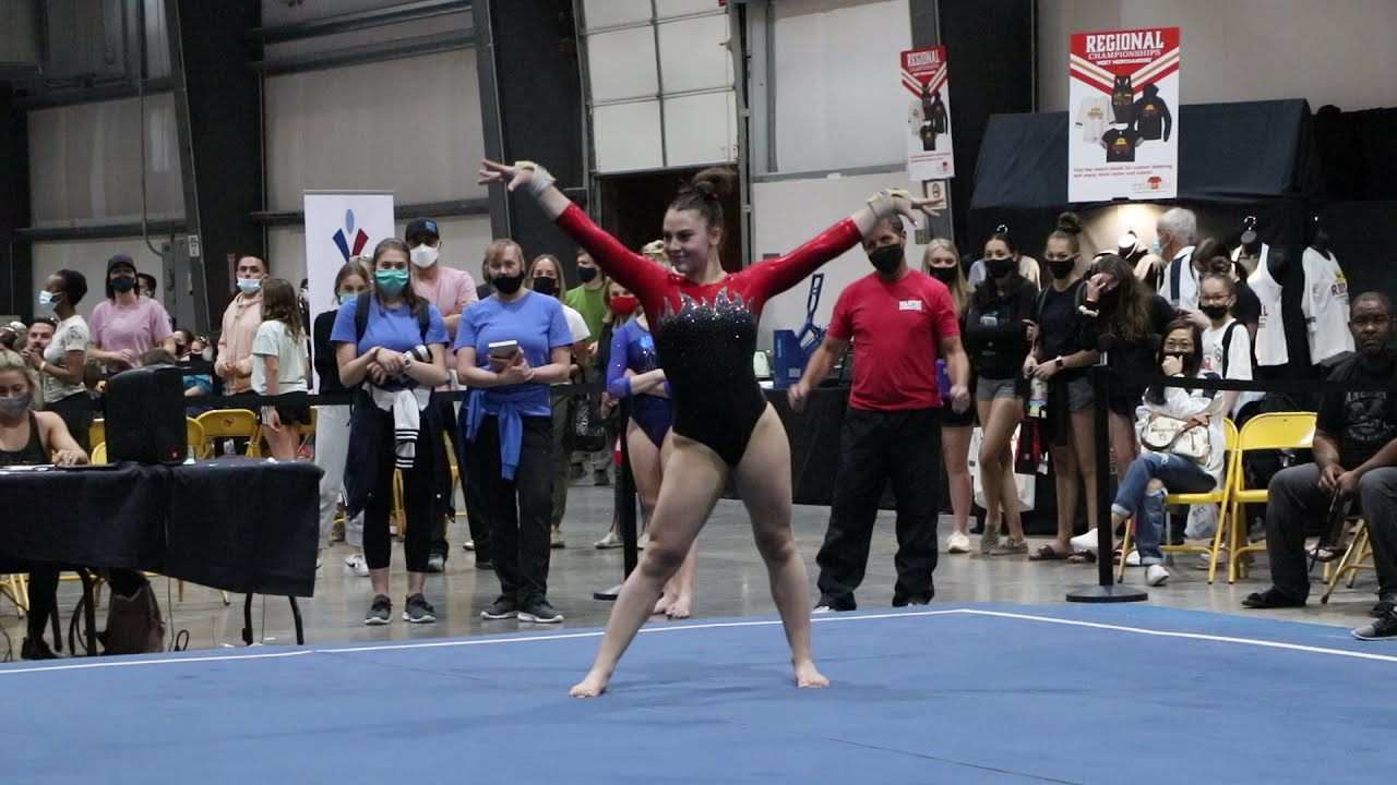 Alyssa Vulaj 1st Place Floor Region 1 Championships Wildfire Gymnast Level 10