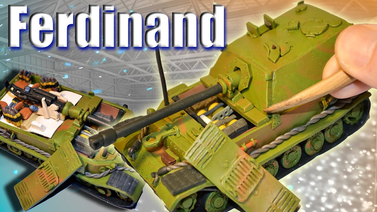 САУ Ferdinand Sd.Kfz.184 с полным интерьером! Пластилин!