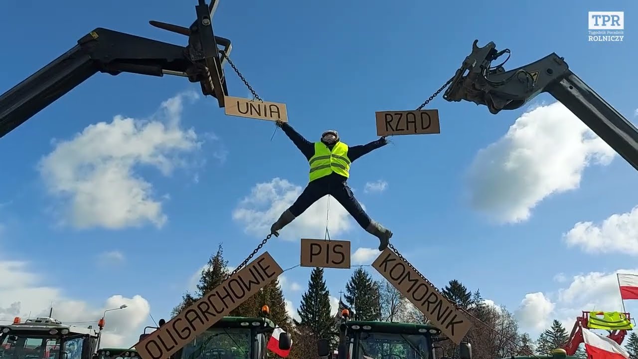 Ogromny protest rolników. k. Hrubieszowa. 