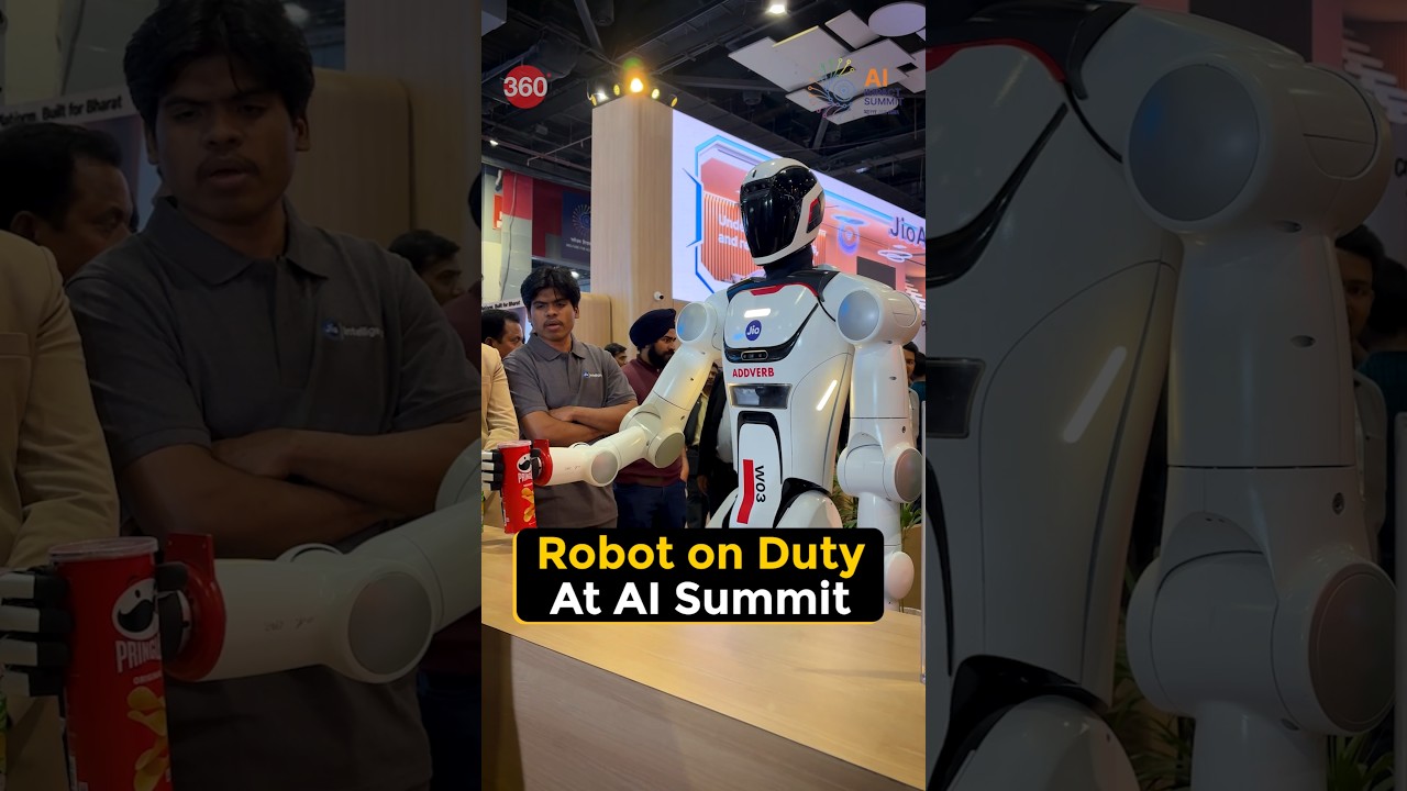 Robot On Duty At AI Summit 2026: AI Summit 2026 #aiimpact #aisummit #aisummit2026 #aiimpactsummit