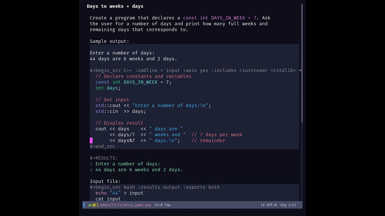 10 Super-Simple Sample Programs (C++ Review)