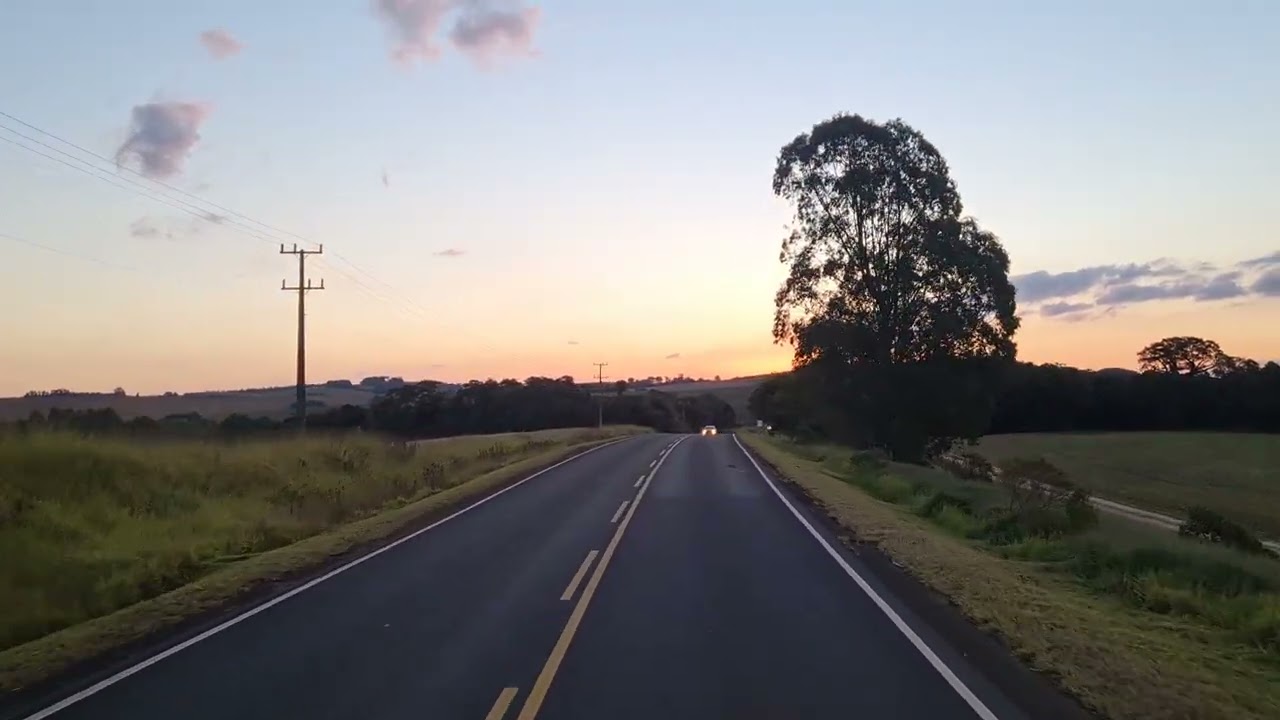 Fim de tarde, chegando em Ventania PR, PR 090.