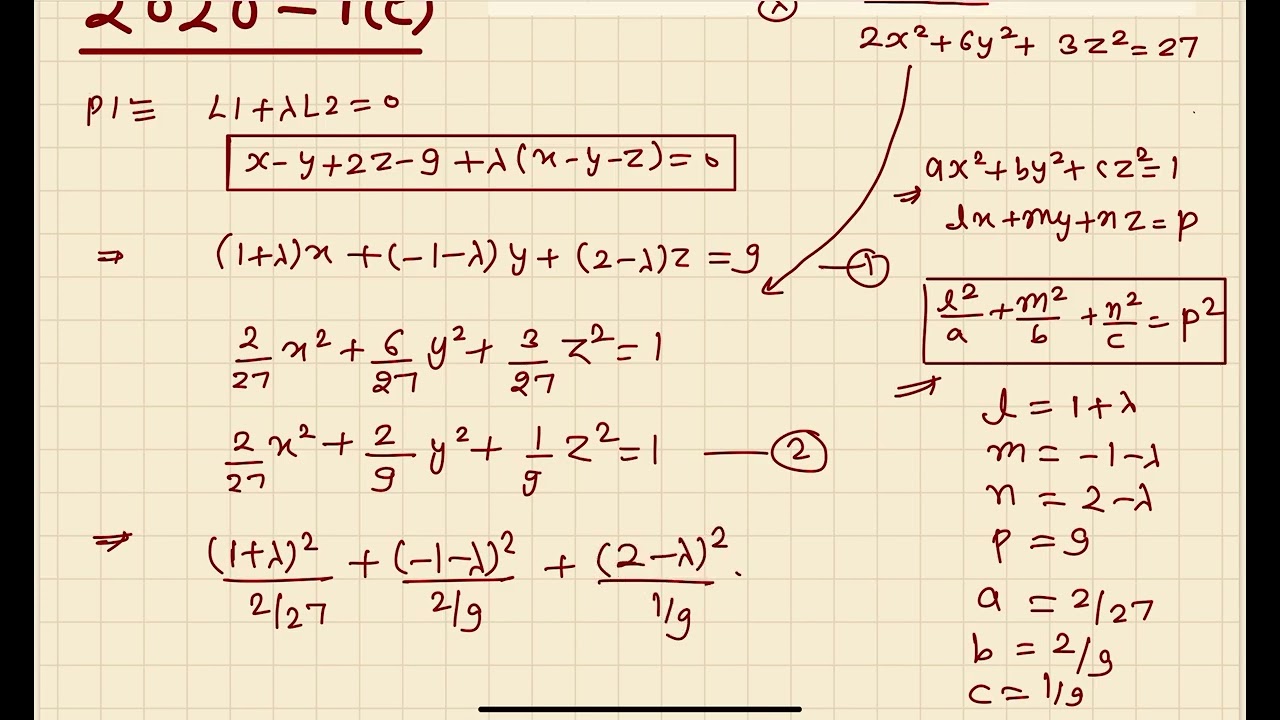 3D - PYQ 4 - UPSC CSE 2020 - UPSC Maths Optional Lectures #upscmathsoptional #mathsoptional #upsc