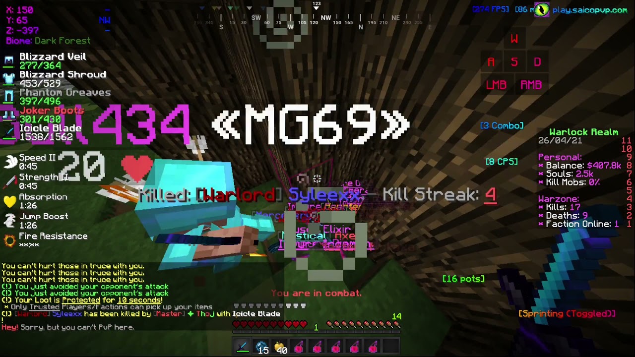 SAICOPVP WARLOCK REALM | HACKER? PVP MONTAGE