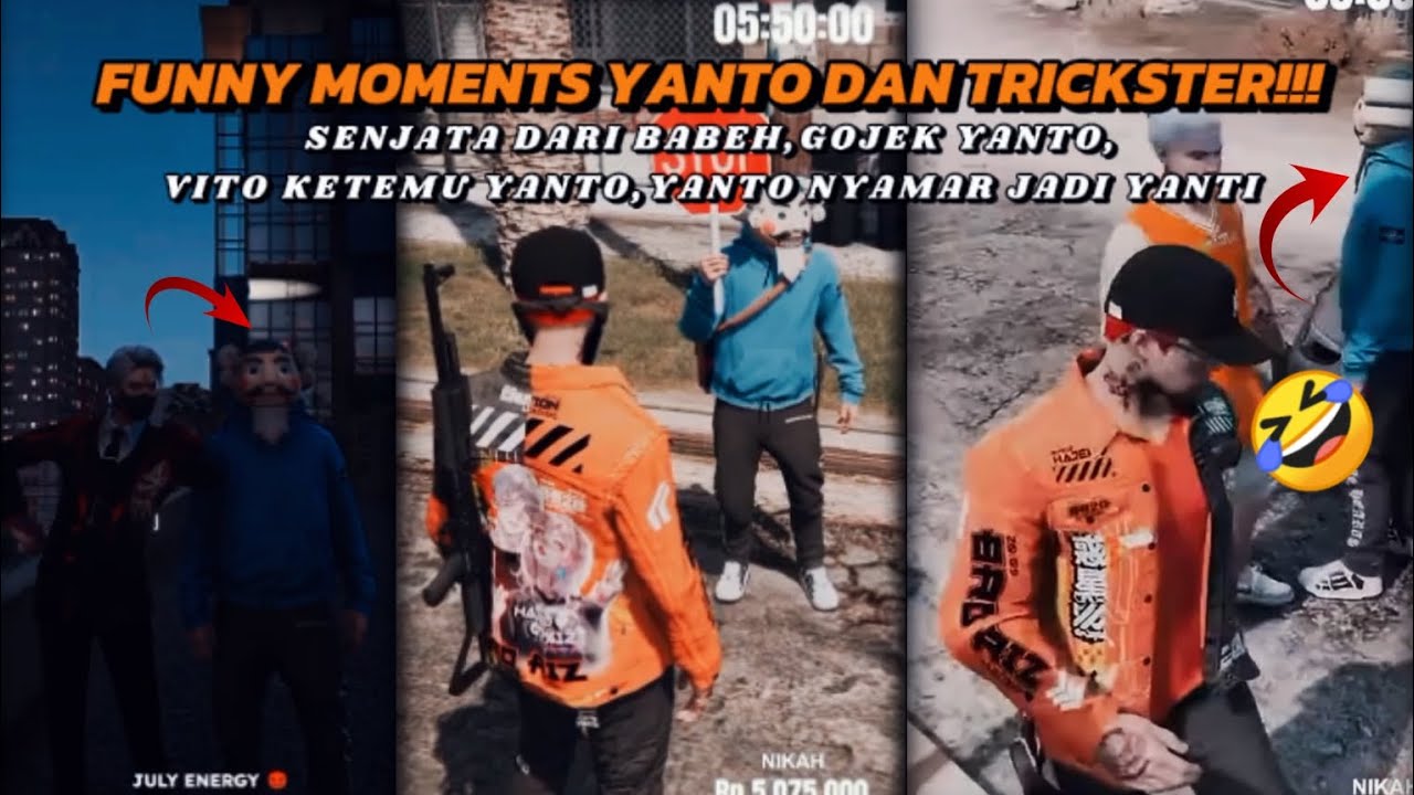 FUNNY MOMENTS YANTO DAN TRICKSTER PART 11 NGAKAK KOCAK 🤣‼️ GTA V ROLEPLAY INDONESIA