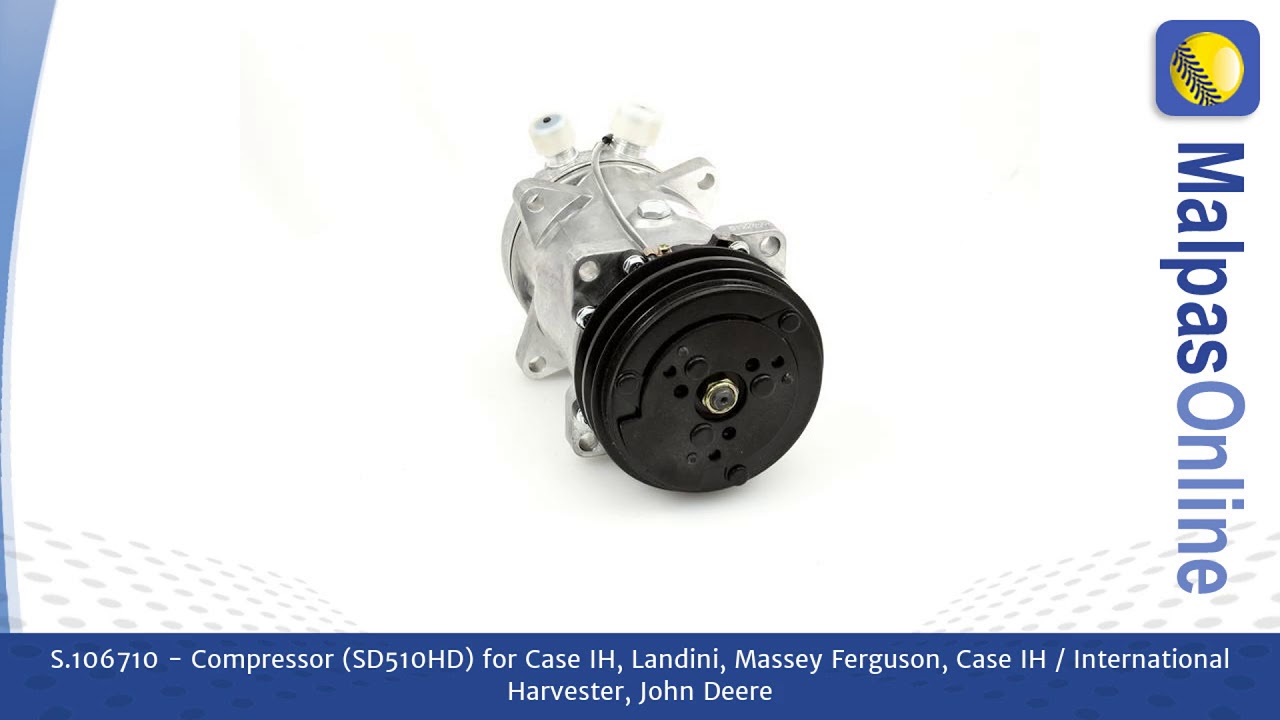 S.106710 - Compressor (SD510HD)  for Case IH, Landini, Massey Ferguson, Case IH / Inter...and more.