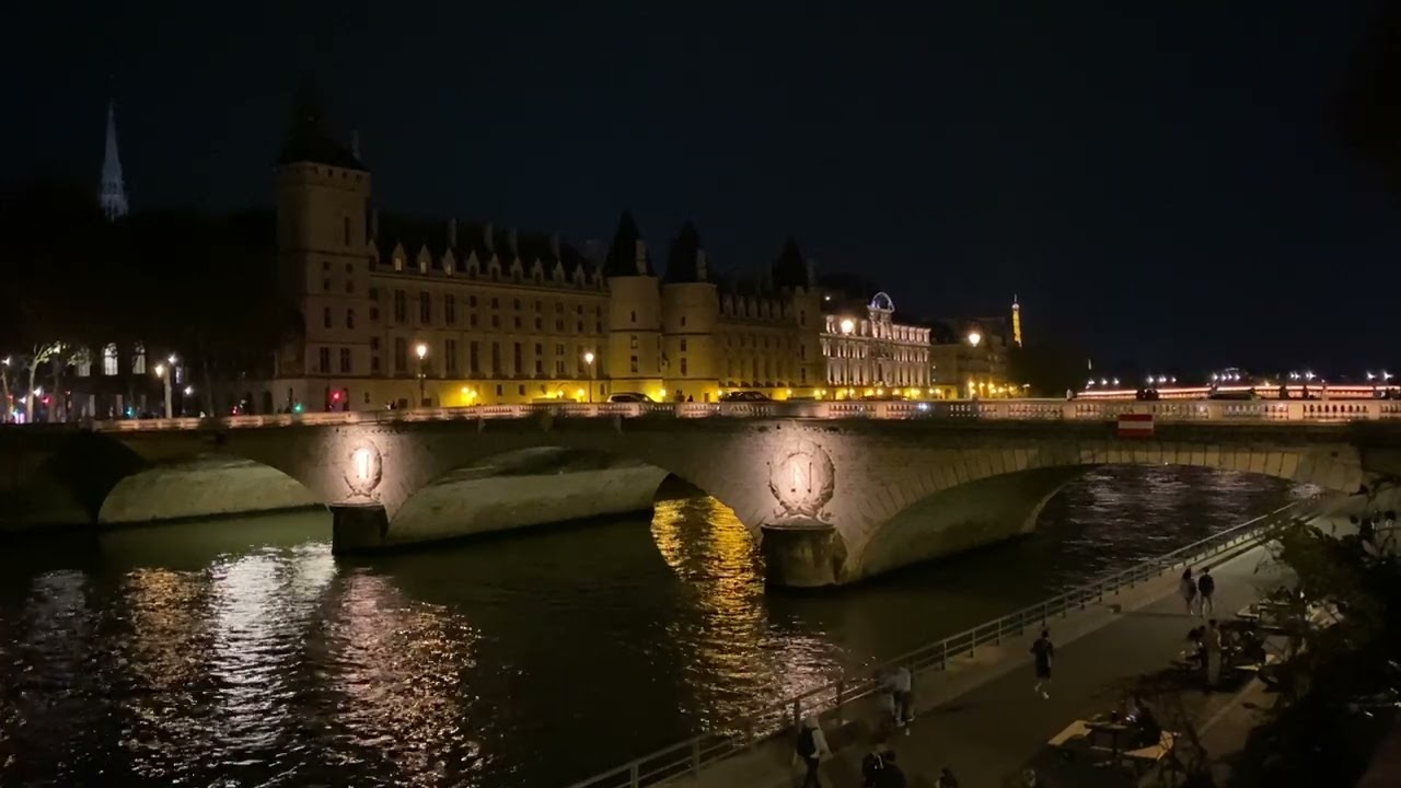 Beautiful Paris France at night