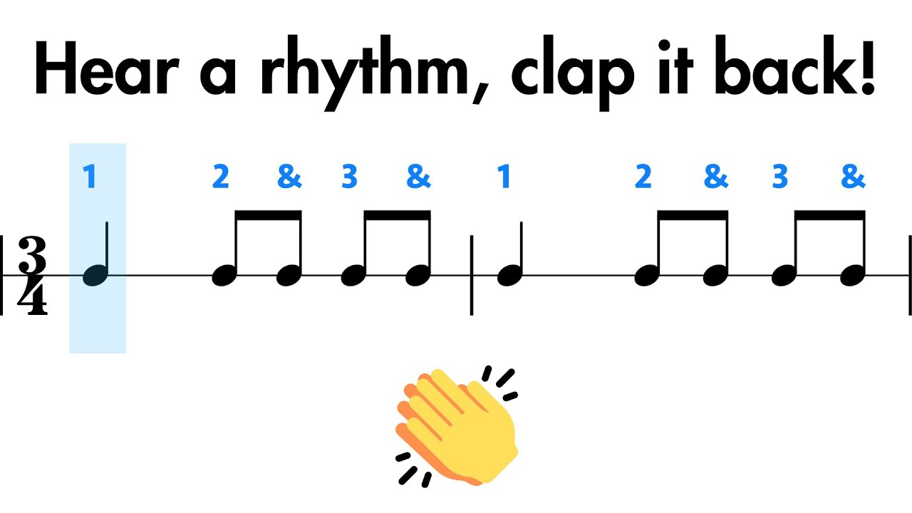 Rhythm Clap Along &ndash; 3/4 Time | Level 1 to 3 | For Beginners/Kids 🎵👏