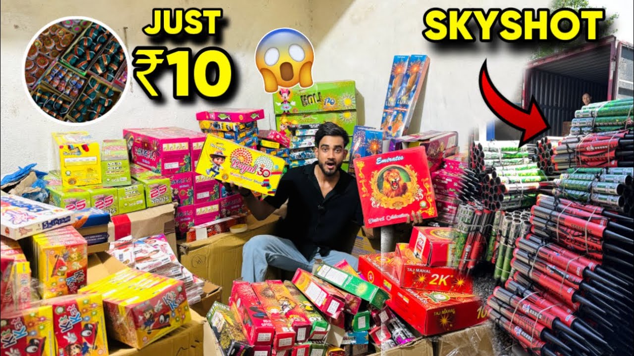 Cheapest Crackers Market in Delhi 🔥😱 | Crackers Factory - Flat 90% Off | Diwali 2025