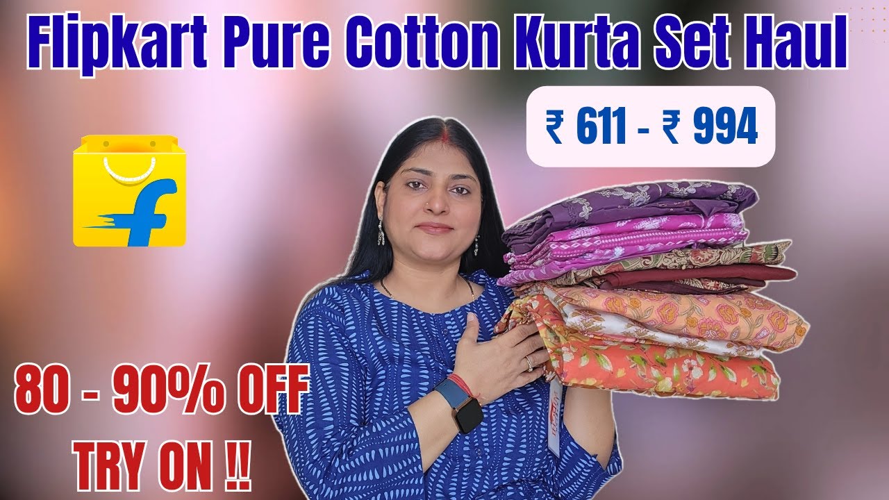 Flipkart Best Pure Cotton Kurta Set Under ₹ 1000 | Office & Partywear Anarkali, Straight Kurta Set