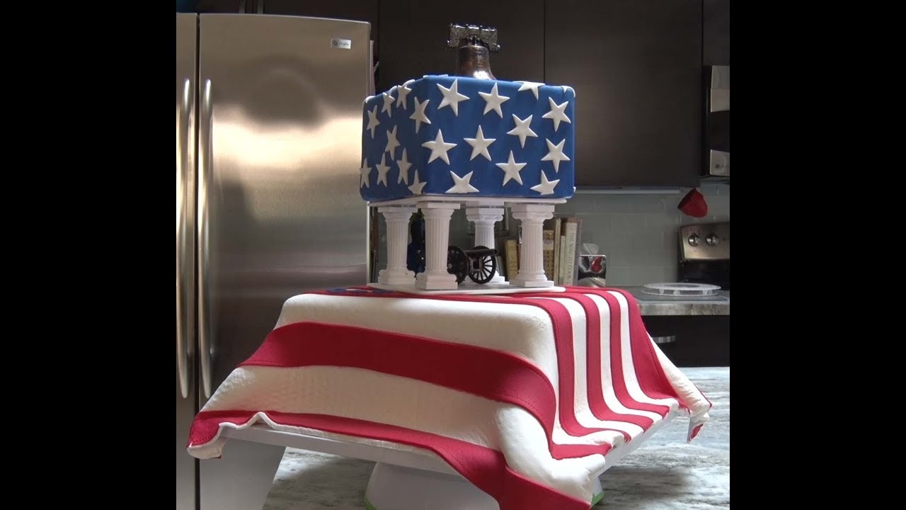 Cake Journey Lesson 26 - Forth of July Tiered Fondant Cake