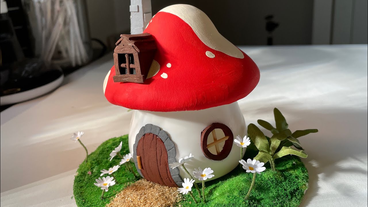 DIY Smurf House 🍄 | Smurf&rsquo;s house diy #art #miniature
