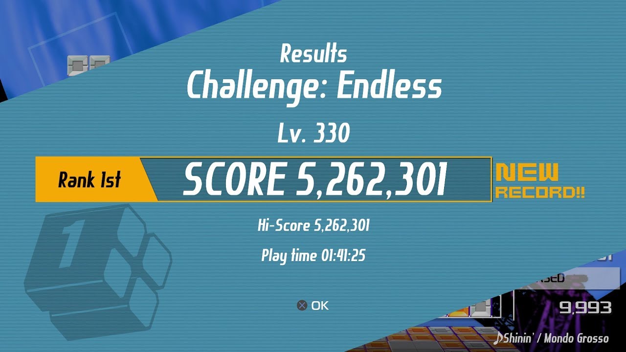 Lumines Remastered | Endless Challenge Mode | Score 5,262,301