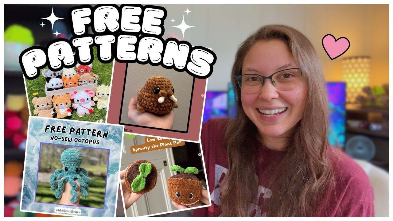 5 Free Crochet Patterns I Made for #ShareTheLoveIGChallenge 💖 Weekly Makes Crochet Vlog🎥