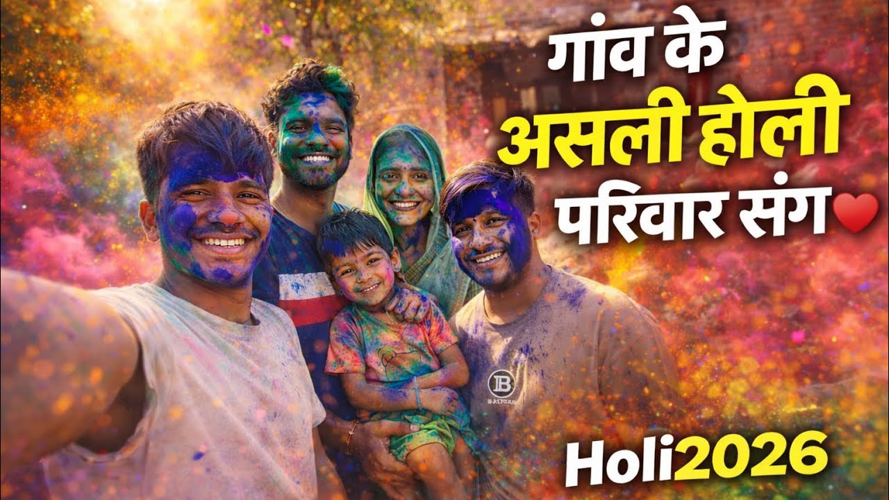 👉  गाँव के असली होली परिवार संग ❤️| Holi2026 |ParoKailash Vlogs