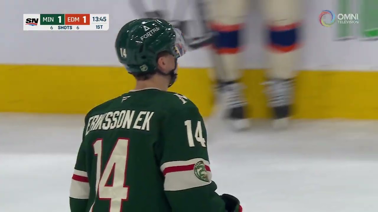 Quarterback Quinn Hughes finds Eriksson Ek for Wild's 1st Goal | Wild @ Oilers | January 31, 2026