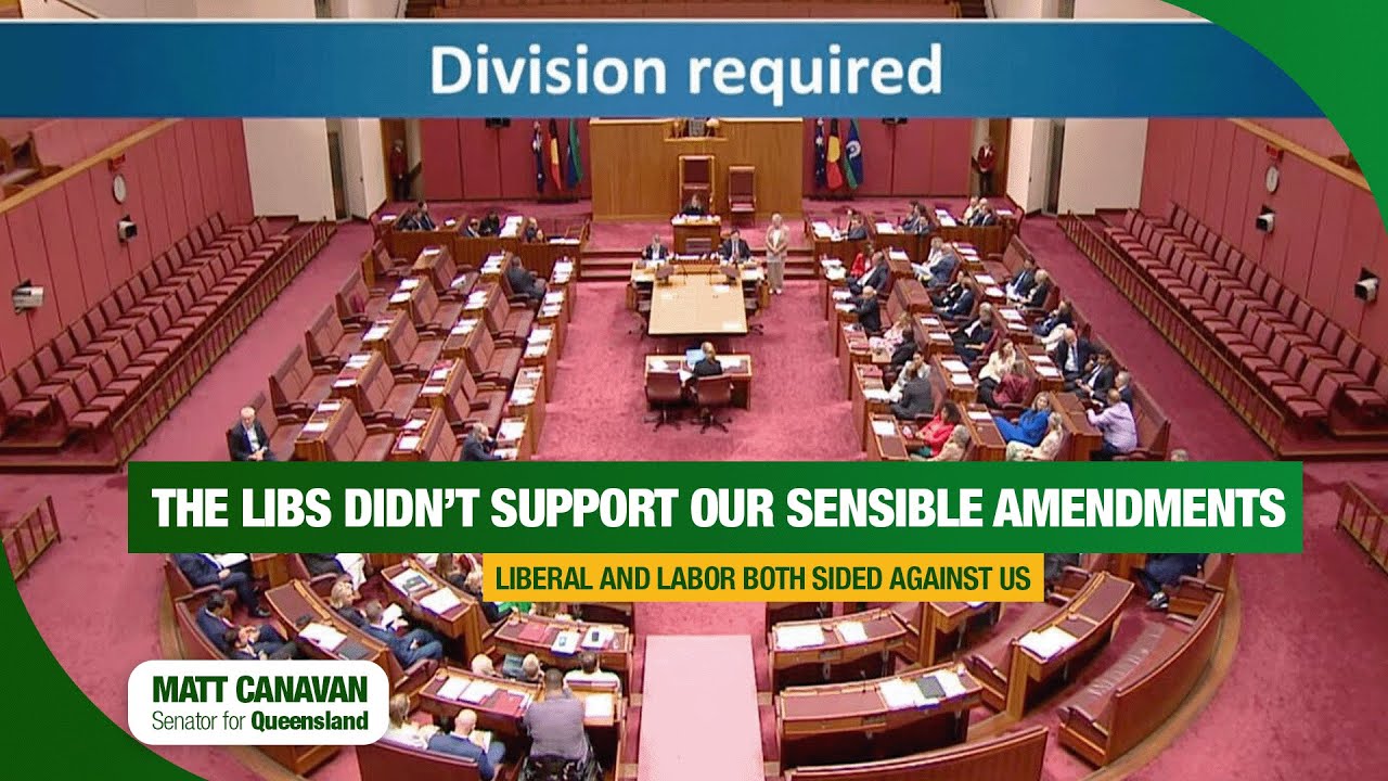 They didn't support our sensible amendments