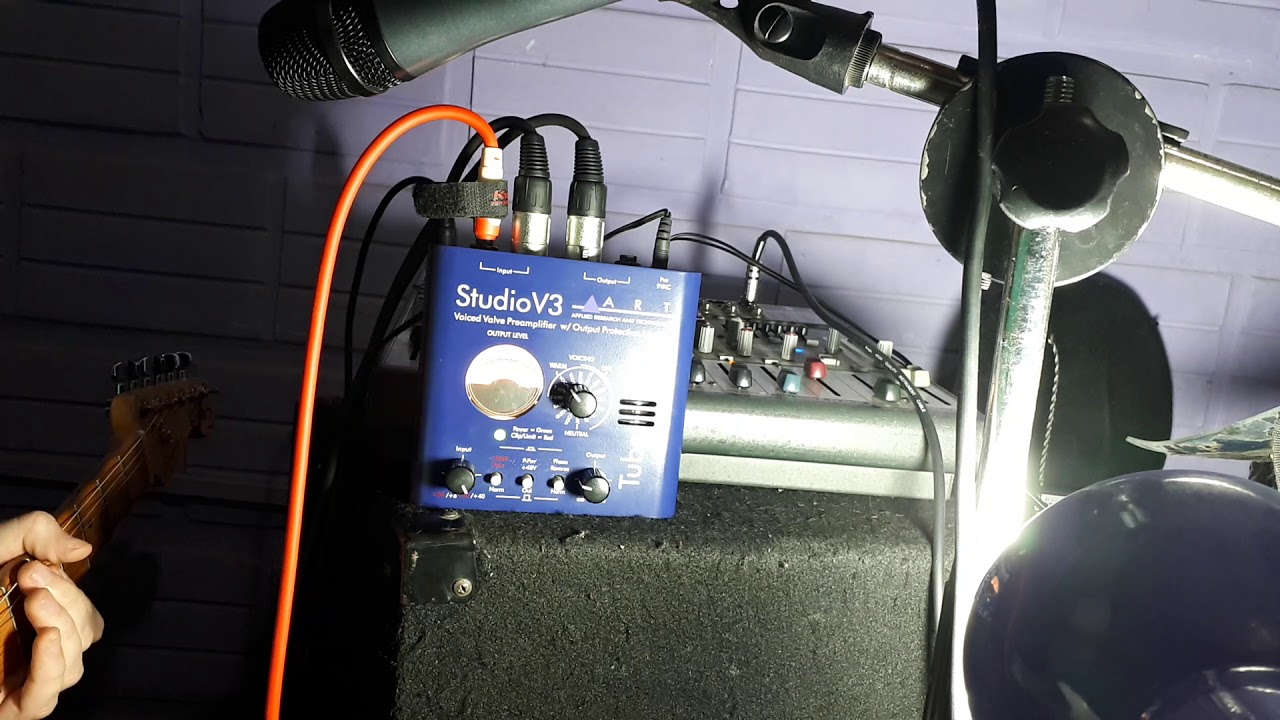 Test tube preamp studio V3 ART guitarra y voz directo al móvil desde mixer con Irig