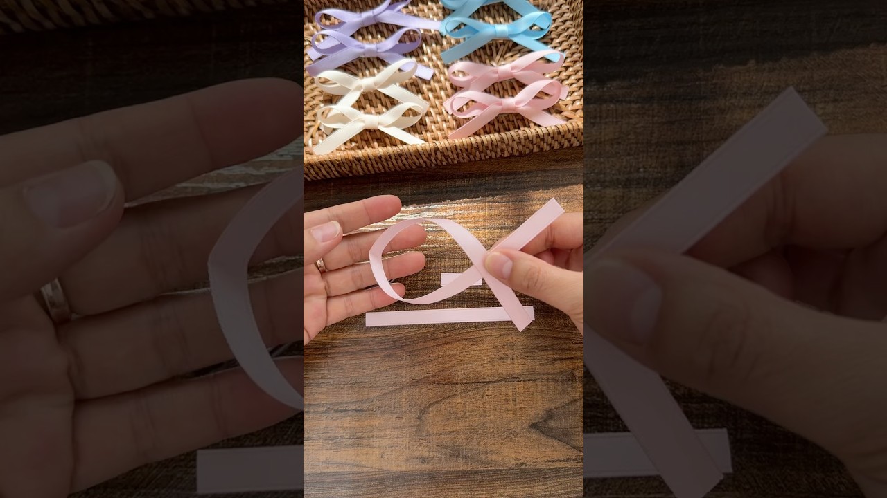 How to Make Easy Ribbon Bow Hair Clips for Kids | DIY Hair Accessories Tutorial #shorts #hairclipdiy
