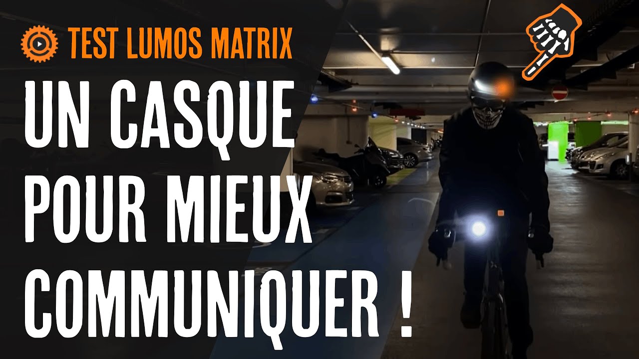 Un casque avec un clignotant -  Lumos matrix