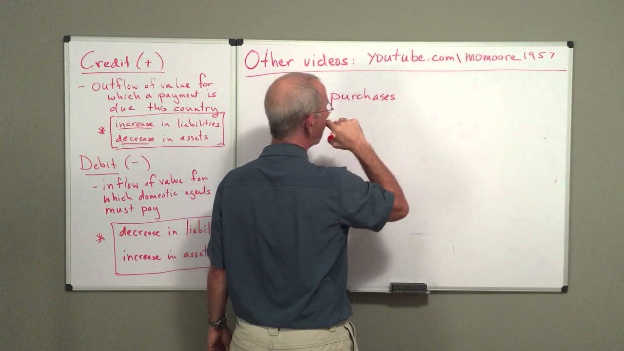 Balance of payments overview double entry bookkeeping 1