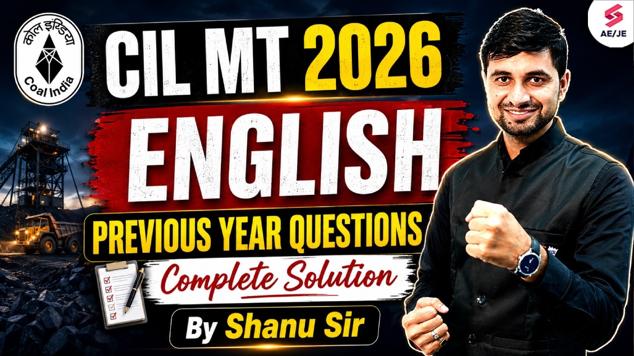 CIL MT English | CIL MT 2026 English Previous Year Questions Complete Solution | By Shanu Sir