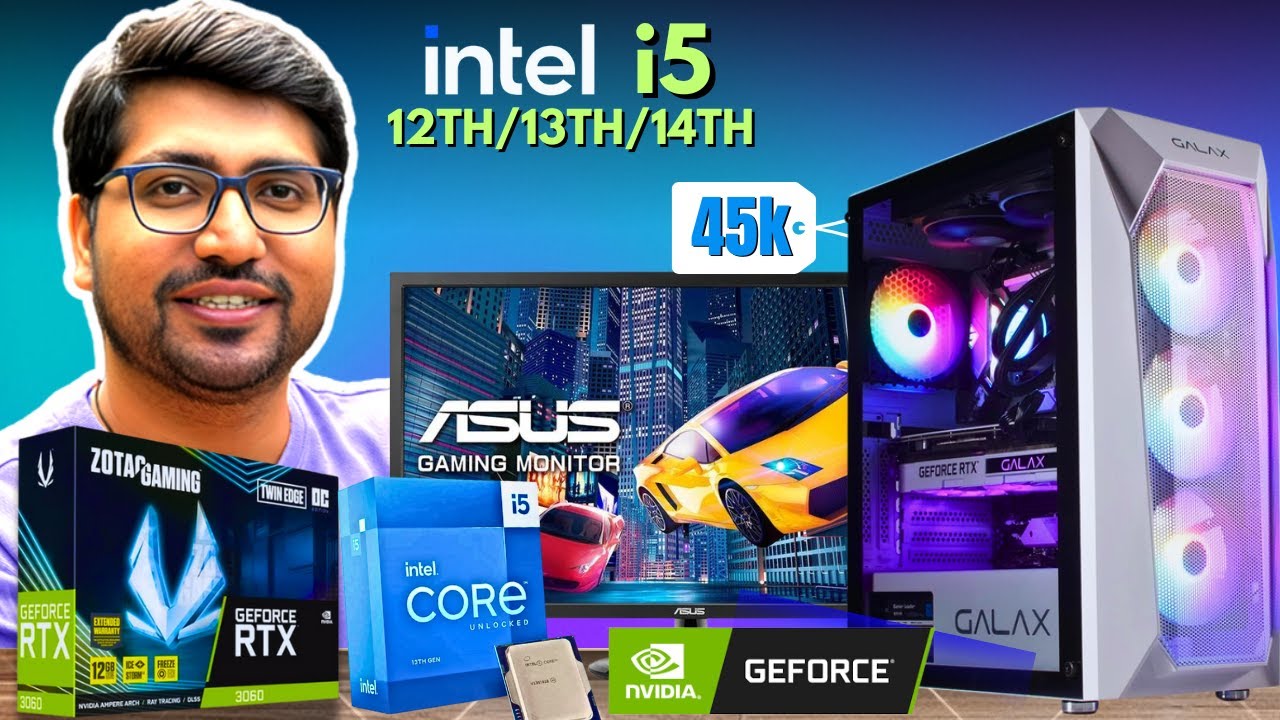 INTEL i5 12400F PC BUILD⚡GAMING PC BUILD UNDER 45000⚡INTEL i5 12TH/13TH/14TH PC BUILD
