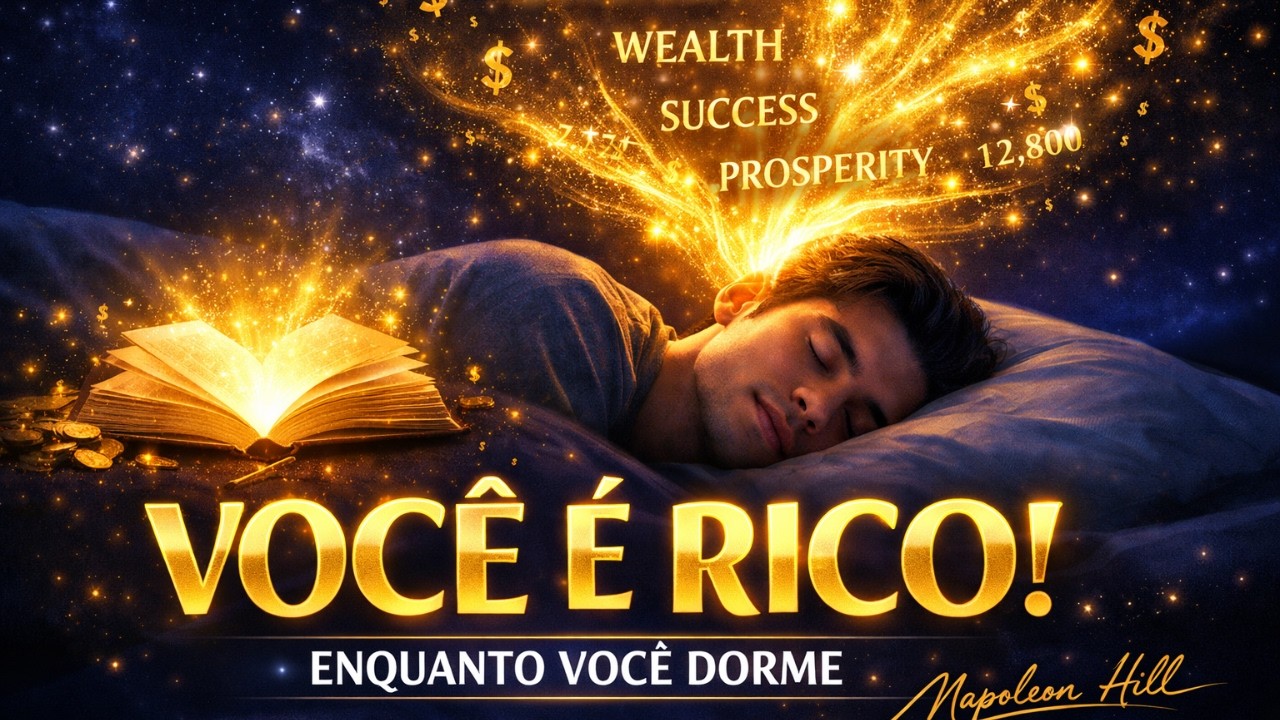 VOCÊ É RICO! Afirmações de Abundância de Napoleon Hill para Fazer Enquanto Você Dorme - Pense e Enri