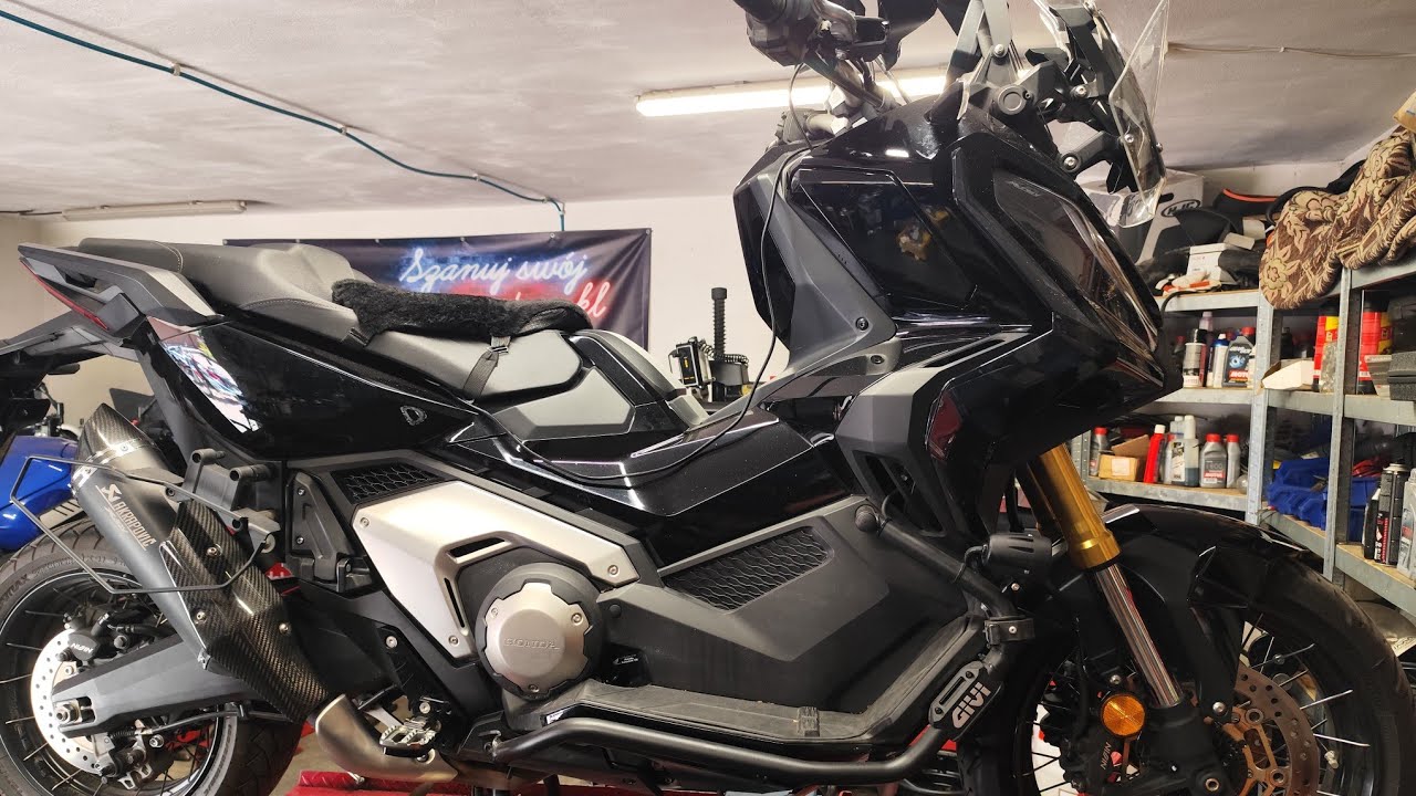 Honda X-ADV 750, przegląd po 24tyś km, wymiana napędu oraz strojenie silnika.