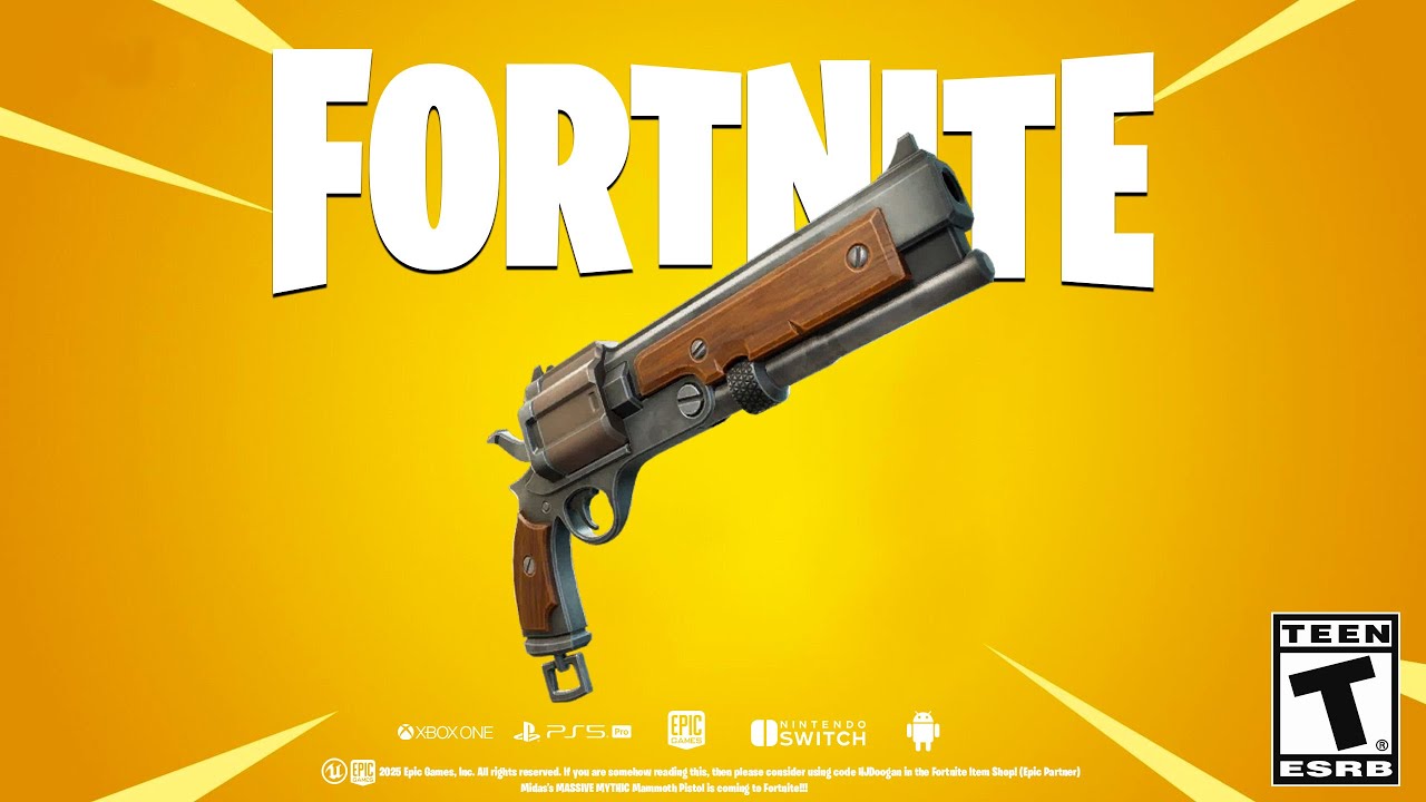 The MYTHIC MIDAS MAMMOTH PISTOL in Fortnite! (BRUH)